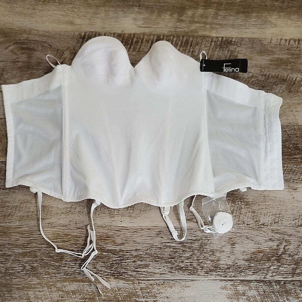 Felina Women's White Bustier Top